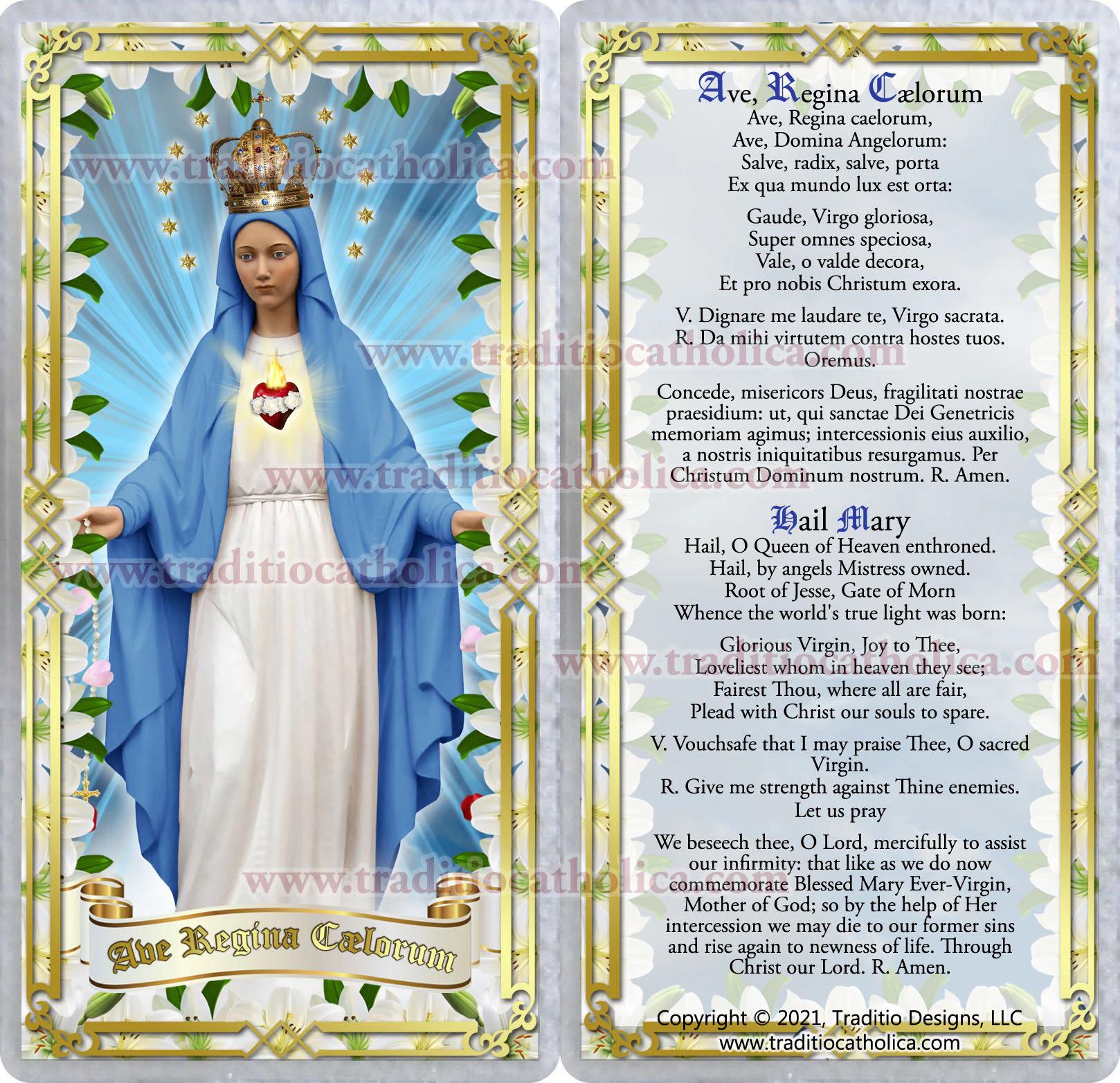ave crux gloriosa prayer latino - Cómo es la oración de Regina Coeli