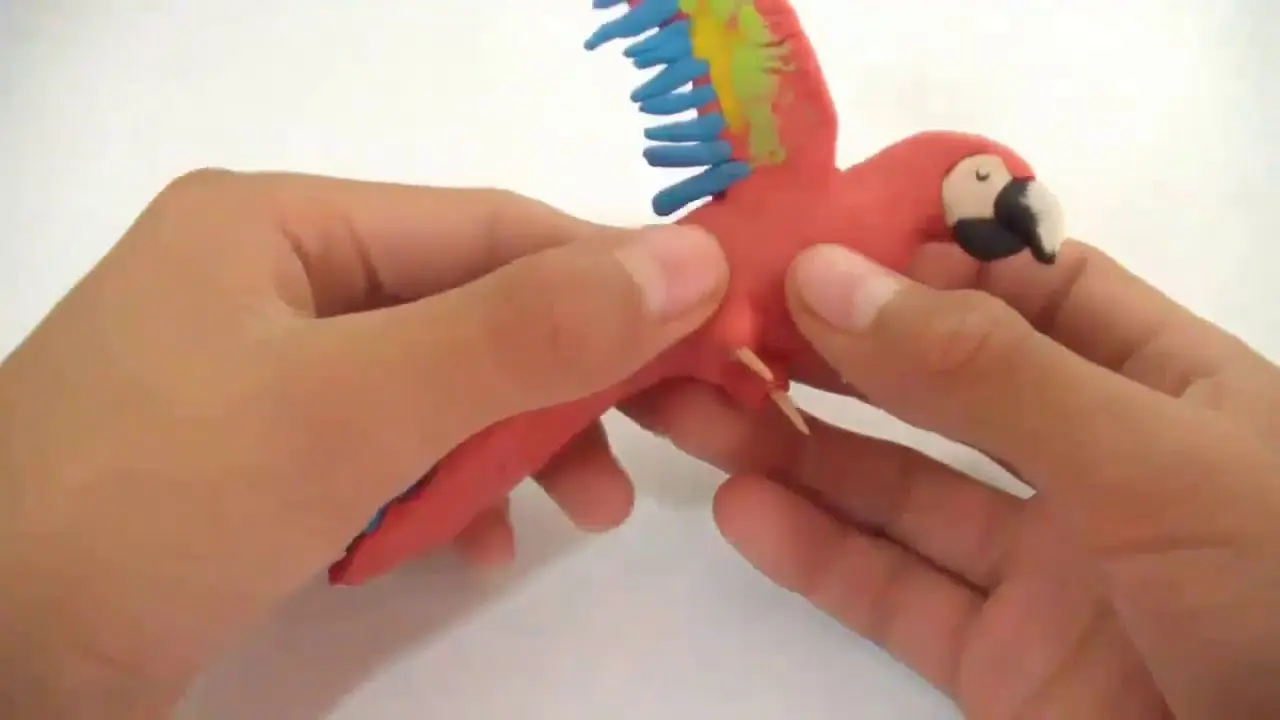 como hacer un guacamayo de plastilina - Cómo se hace el color naranja con plastilina