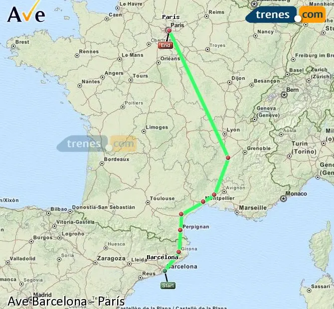 ave barcelona francia - Cómo se llega de Barcelona a Francia