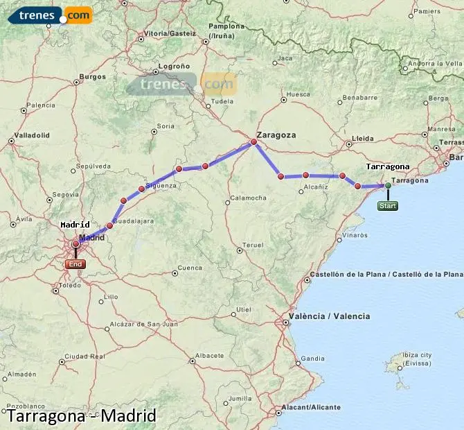 ave madrid tarragona paradas - Cuántas paradas hace el AVE de Tarragona a Madrid