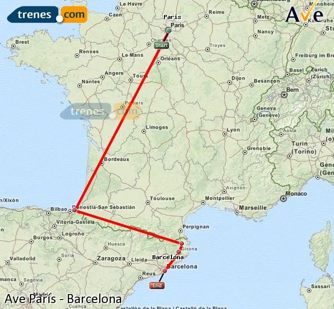 cuanto tarda el ave de barcelona a paris - Cuánto cuesta el pasaje en tren de París a Barcelona