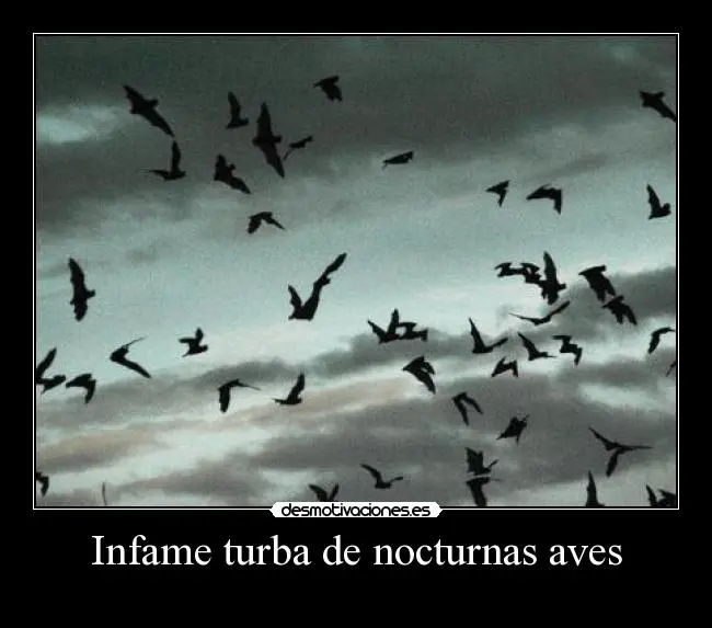 infame turba de nocturnas aves - Que figura literaria es inmensa turba de nocturnas aves