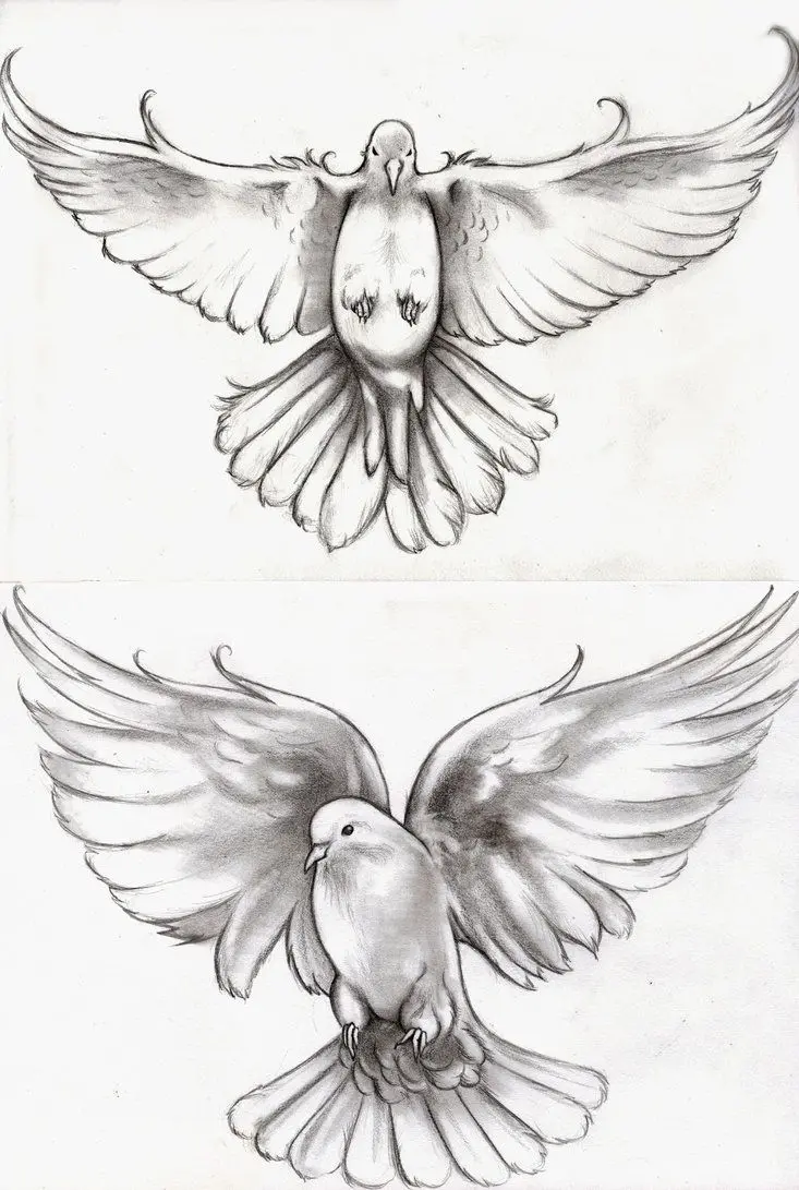 ave de la paz volando tattoo - Qué significa el tatuaje de una paloma blanca