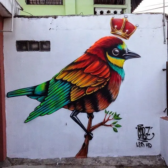 arte en las calles sobre aves - Que transmite el arte de calle